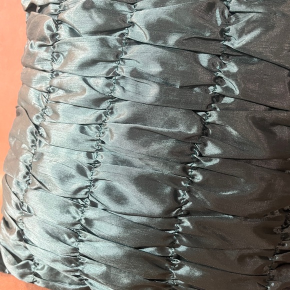 Teal Ruched Decorative Pillow - Picture 4 of 4